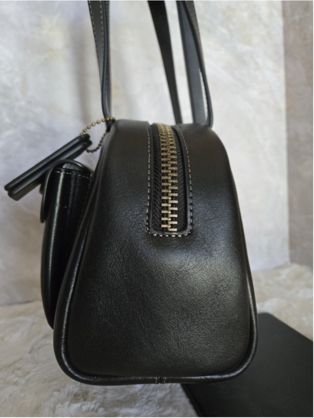 NWOT Coach Originals Black Twin Turnlock Bag 20 Small Leather Satchel - Picture 7 of 14